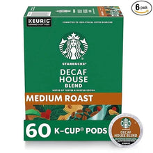 Decaf House Blend K-Cup pods box, medium roast, 60 count