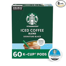Starbucks Iced Coffee Blend Signature Black K-Cup pods, 60-count box for Keurig