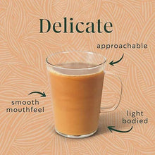 Starbucks Veranda Blend coffee pods taste profile with a glass mug of light coffee