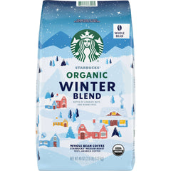 Starbucks Organic Winter Blend Whole Bean Coffee, Medium, 2.5 lbs