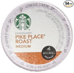Starbucks Pike Place Torrefaction Roast, K-Cup for Keurig Brewers, 54 Count