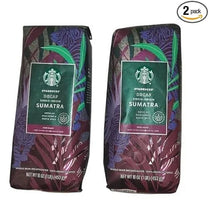 Starbucks decaf Sumatra whole bean coffee, 2-pack bag with green label