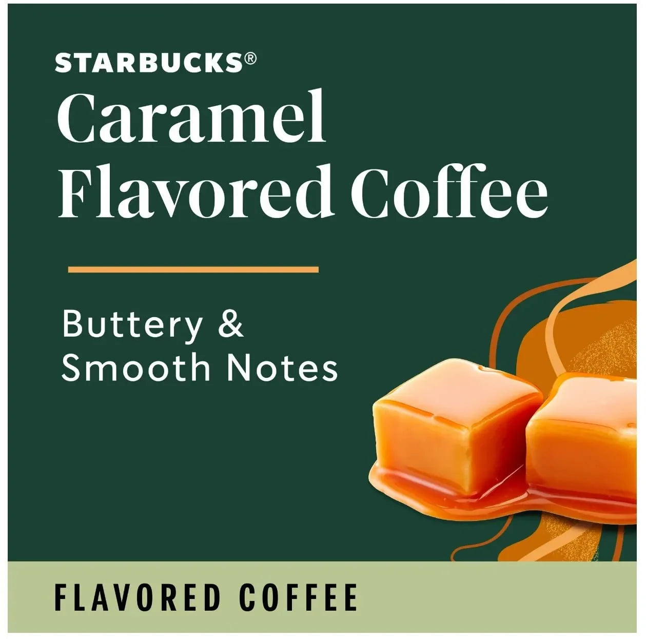 Starbucks Flavored Coffee K-Cup Pods, Caramel Flavored Coffee, Made without Artificial Flavors, Keurig Genuine K-Cup Pods