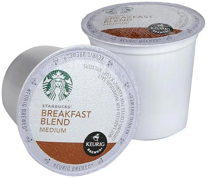 Starbucks Coffee K-Cup Pods, Breakfast Blend Medium Roast, Ground Coffee K-Cup Pods for Keurig Brewing System, K-Cup Pods Per Box