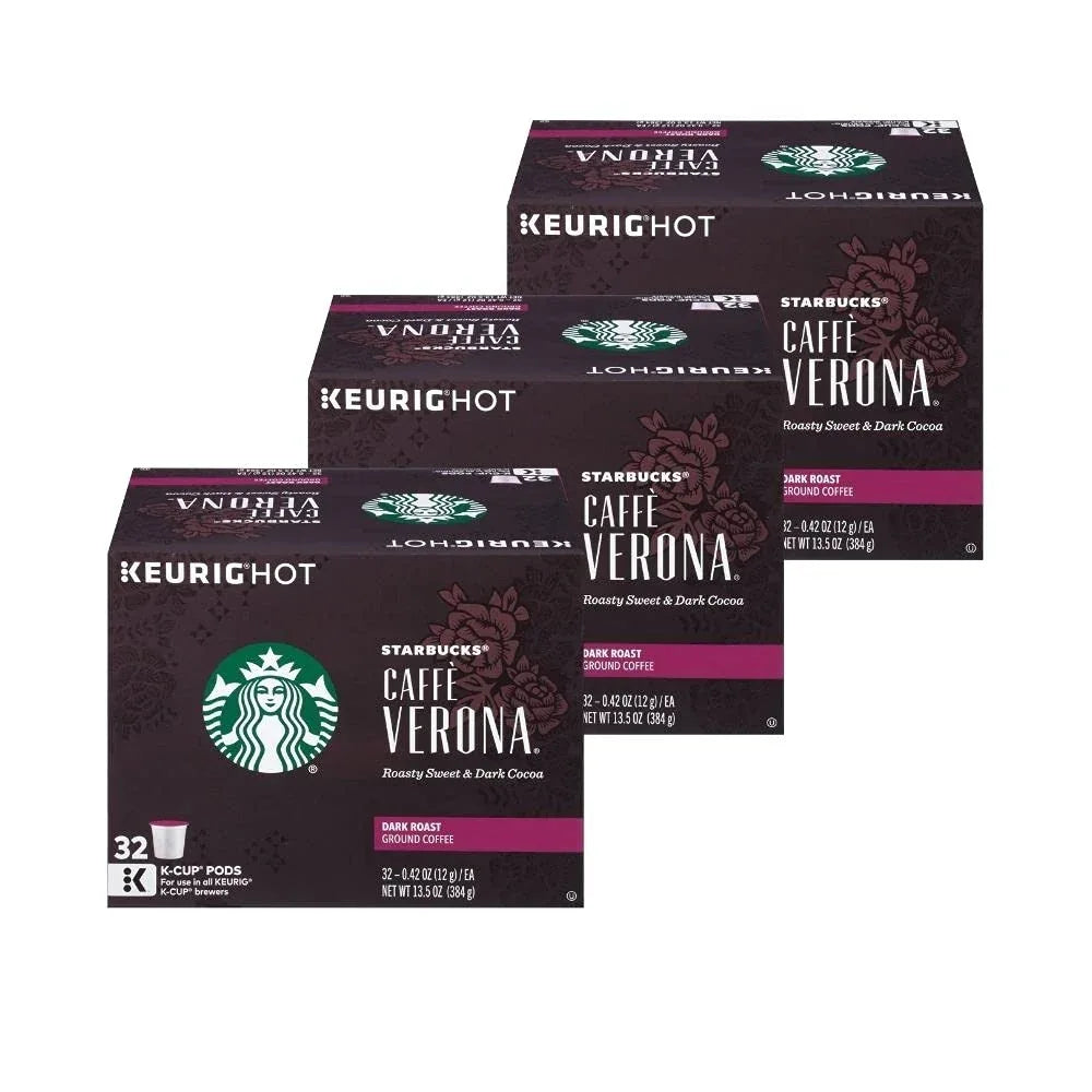 Starbucks Caffe Verona Coffee K-Cup Pods, Dark Roast Arabica Coffee