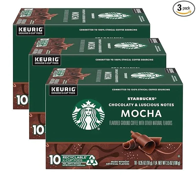Starbucks K-Cup Coffee Pods, Flavored Hot or Iced Coffee, Mocha