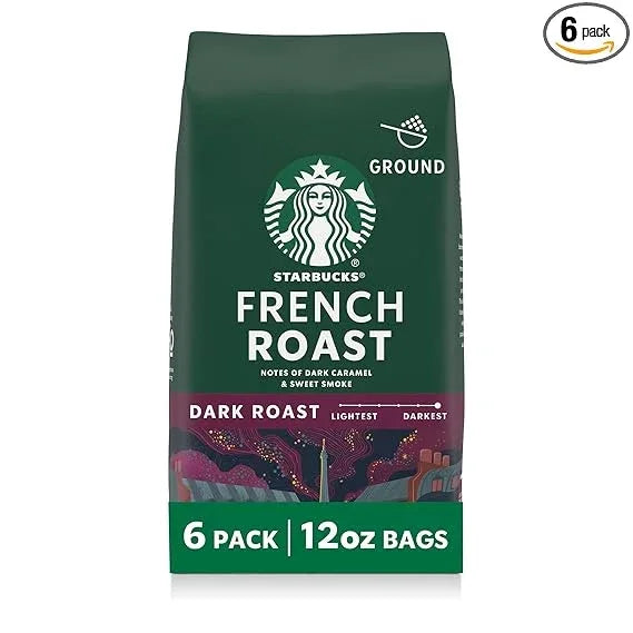 Starbucks Coffee K-Cup Pods, French Roast, Dark Roast Ground Coffee K-Cups for Keurig Brewers, 100% Arabica Coffee