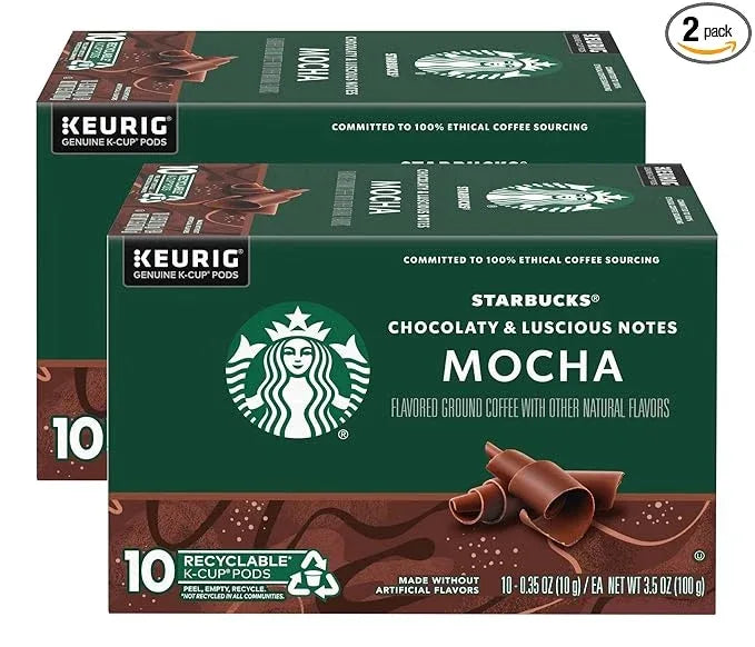 Starbucks K-Cup Coffee Pods, Flavored Hot or Iced Coffee, Mocha