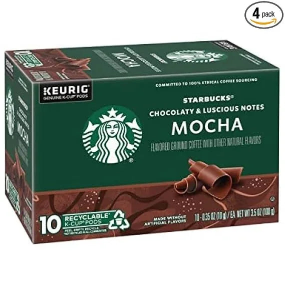 Starbucks K-Cup Coffee Pods, Flavored Hot or Iced Coffee, Mocha