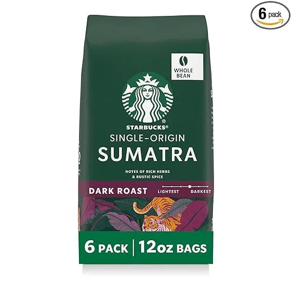 Starbucks K-Cup Coffee Pods, Dark Roast Coffee, Sumatra, 100% Arabica