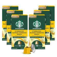 Starbucks blonde espresso roast coffee capsules, green box set and loose capsules