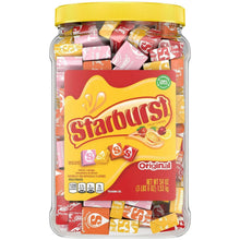 Starburst Original chewy candy jar filled with wrapped fruit chews