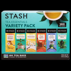 Stash Tea Essentials, Variety Pack, 180-count
