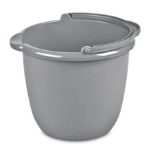 Gray 10 Qt spout pail with carry handle and pour spout rim