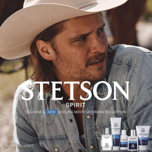 Stetson Spirit face & beard cooling exfoliant wash bottles on display