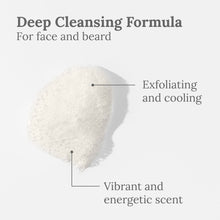 Exfoliating and cooling wash foam, light beige for face and beard