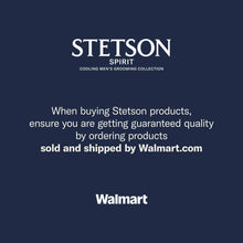 Stetson Spirit cooling men's grooming collection promotional card with Walmart text