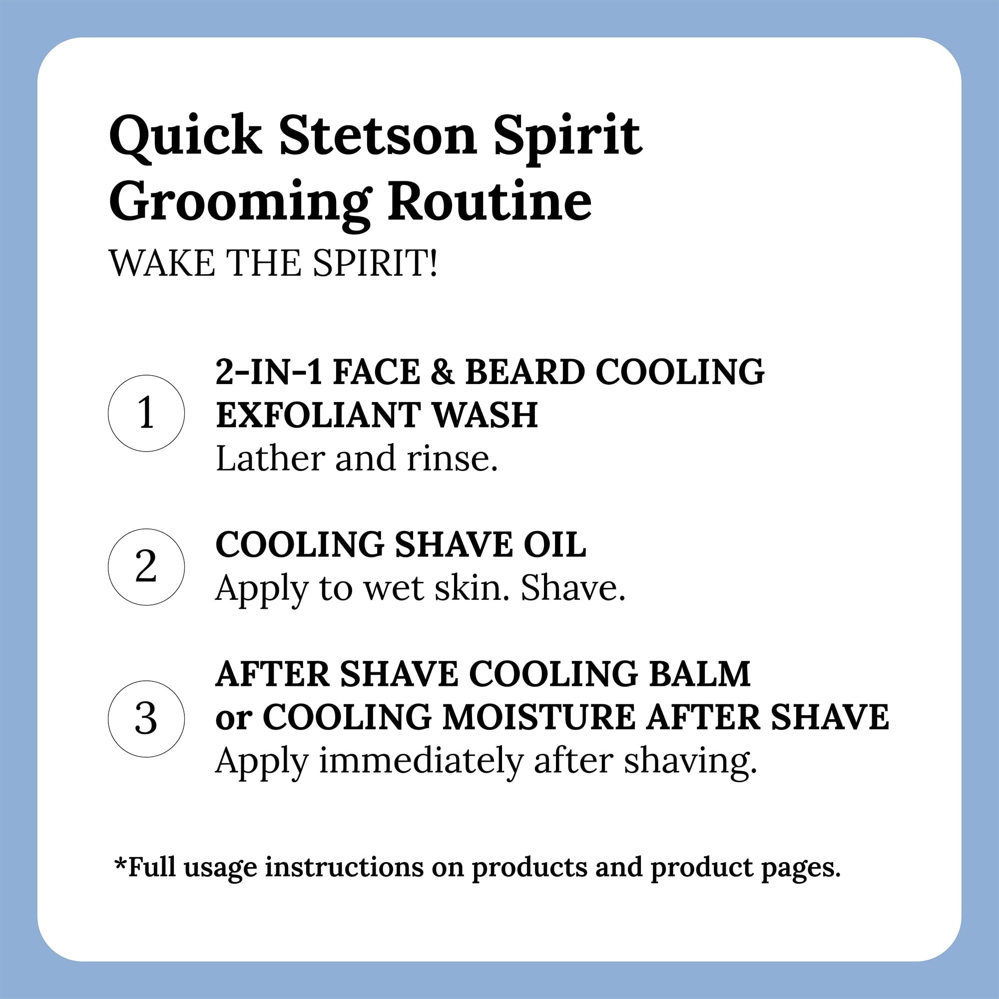 Stetson Spirit Cooling Shave Oil for Men 4.0 fl. oz.