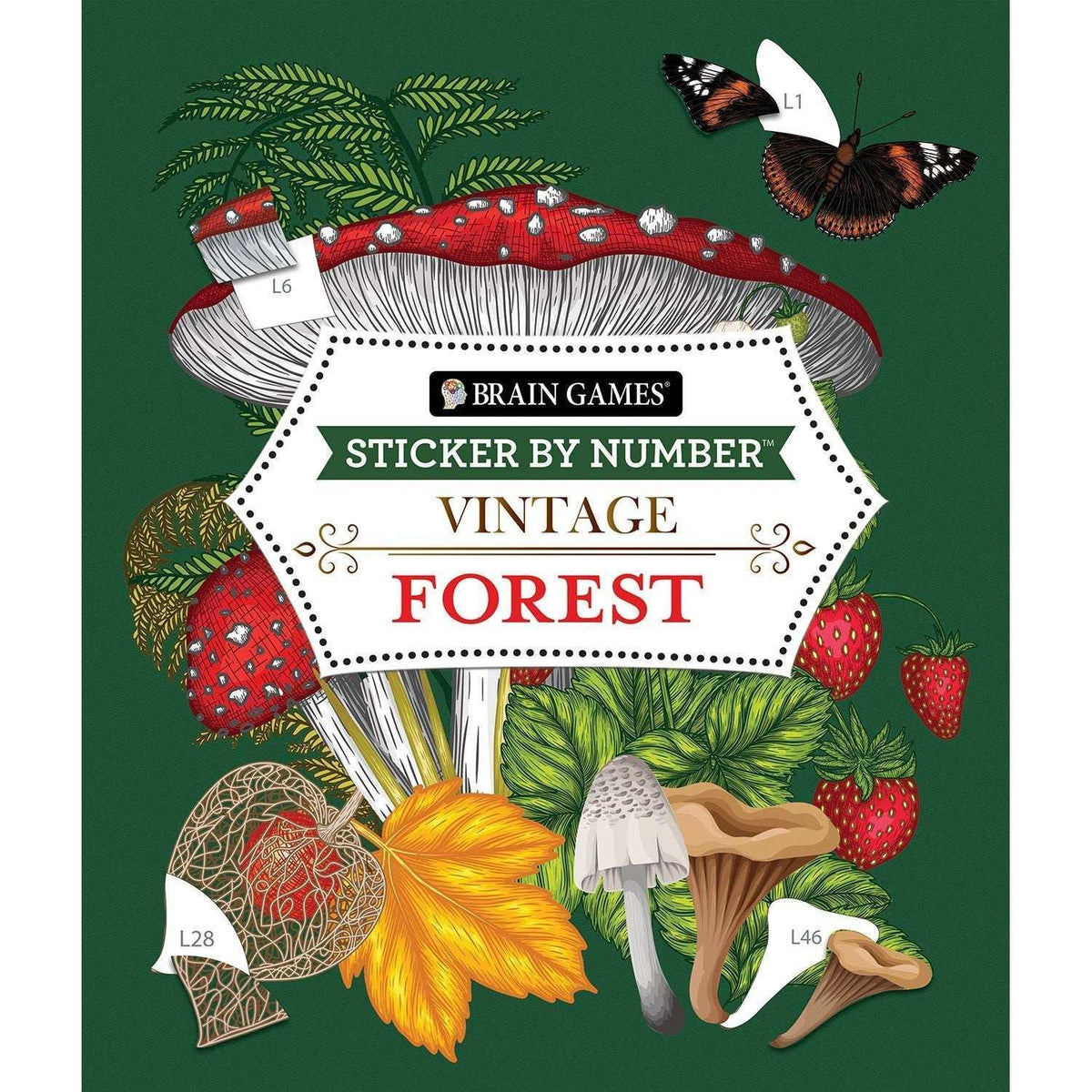 Sticker By Number: Vintage Forest, Paperback