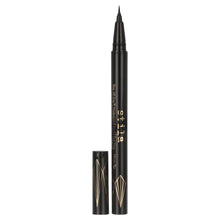 Liquid eyeliner pen and matching small tube with gold geometric design