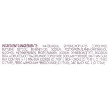 Ingredients panel with dense ingredient text