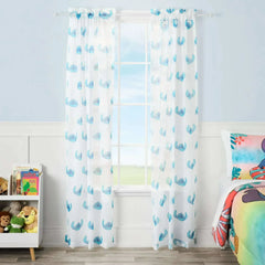 Bluey Dream Sheer Kids Drape, 38" x 84", White, BBC Studios