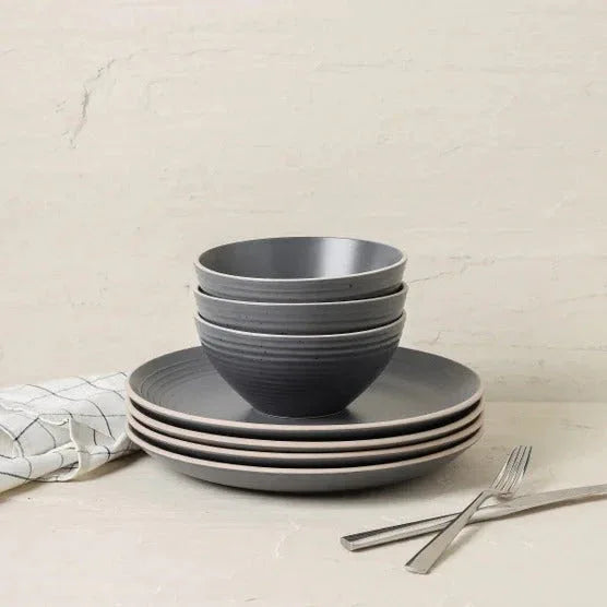 Stone + Lain Lauren 12-piece Stoneware Dinnerware Set - USA MEGA SHOP