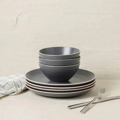 Stone + Lain Lauren 12-piece Stoneware Dinnerware Set