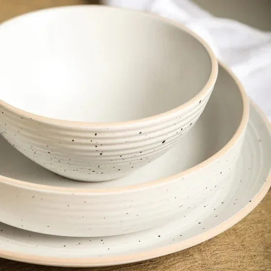 Stone + Lain Lauren 12-piece Stoneware Dinnerware Set - USA MEGA SHOP