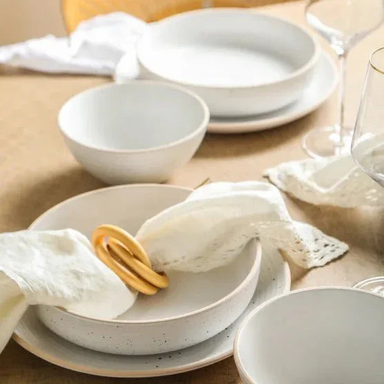 Stone + Lain Lauren 12-piece Stoneware Dinnerware Set - USA MEGA SHOP
