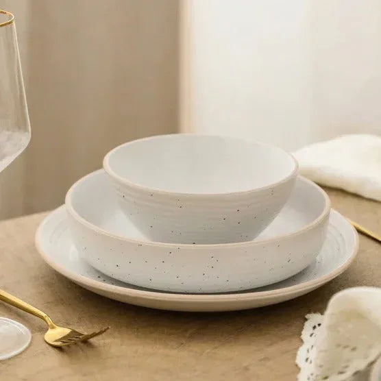 Stone + Lain Lauren 12-piece Stoneware Dinnerware Set - USA MEGA SHOP