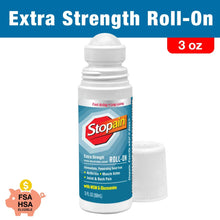 Stopain extra strength roll-on pain reliever bottle, 3 oz, with white cap