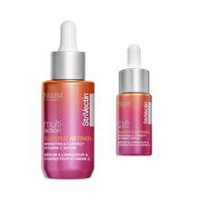 StriVectin Super C retinol serum bottles with white droppers, pink liquid