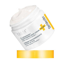 StriVectin TL neck cream jar with yellow cap, angled view, white label