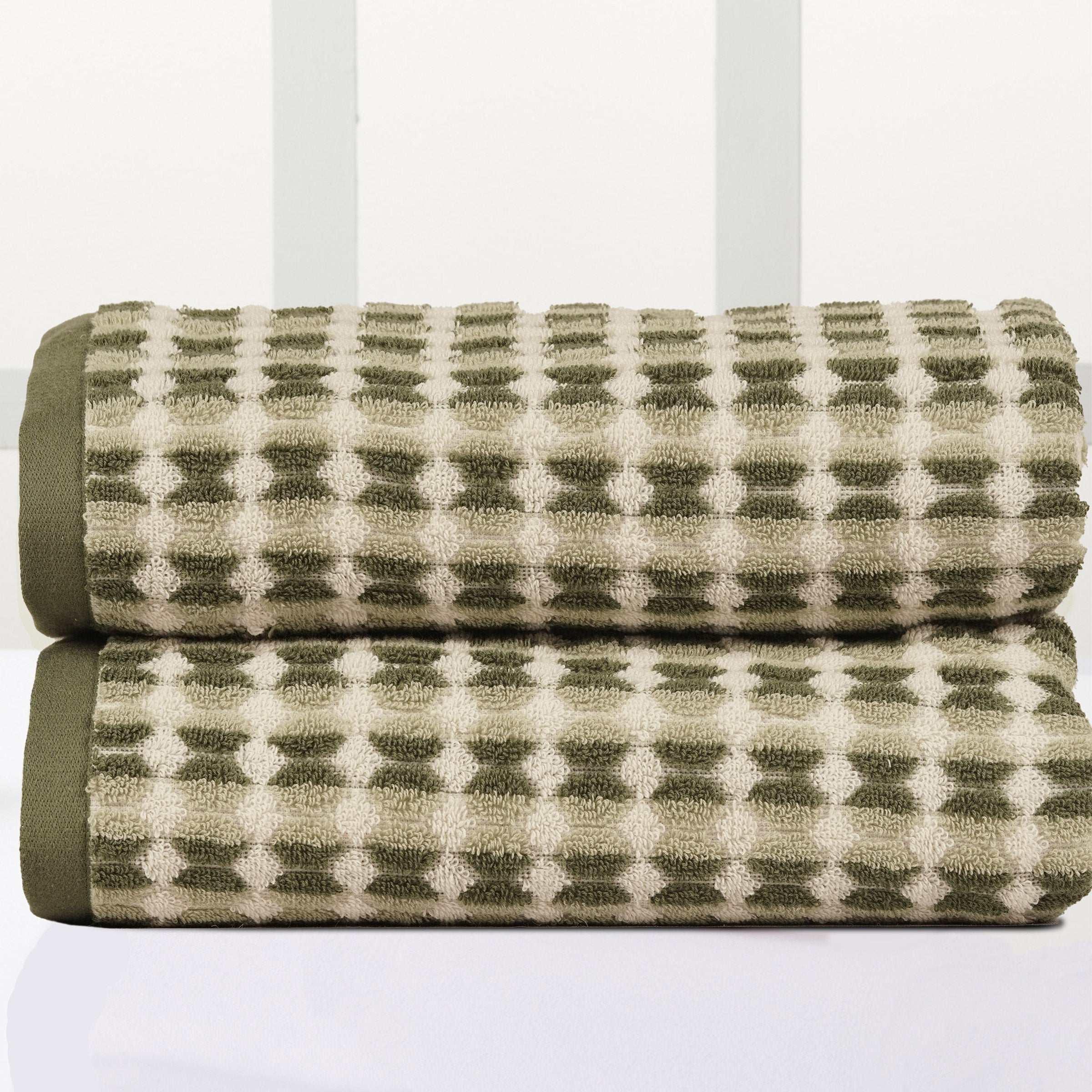 Striped Bath Towel, 2-pack - USA MEGA SHOP