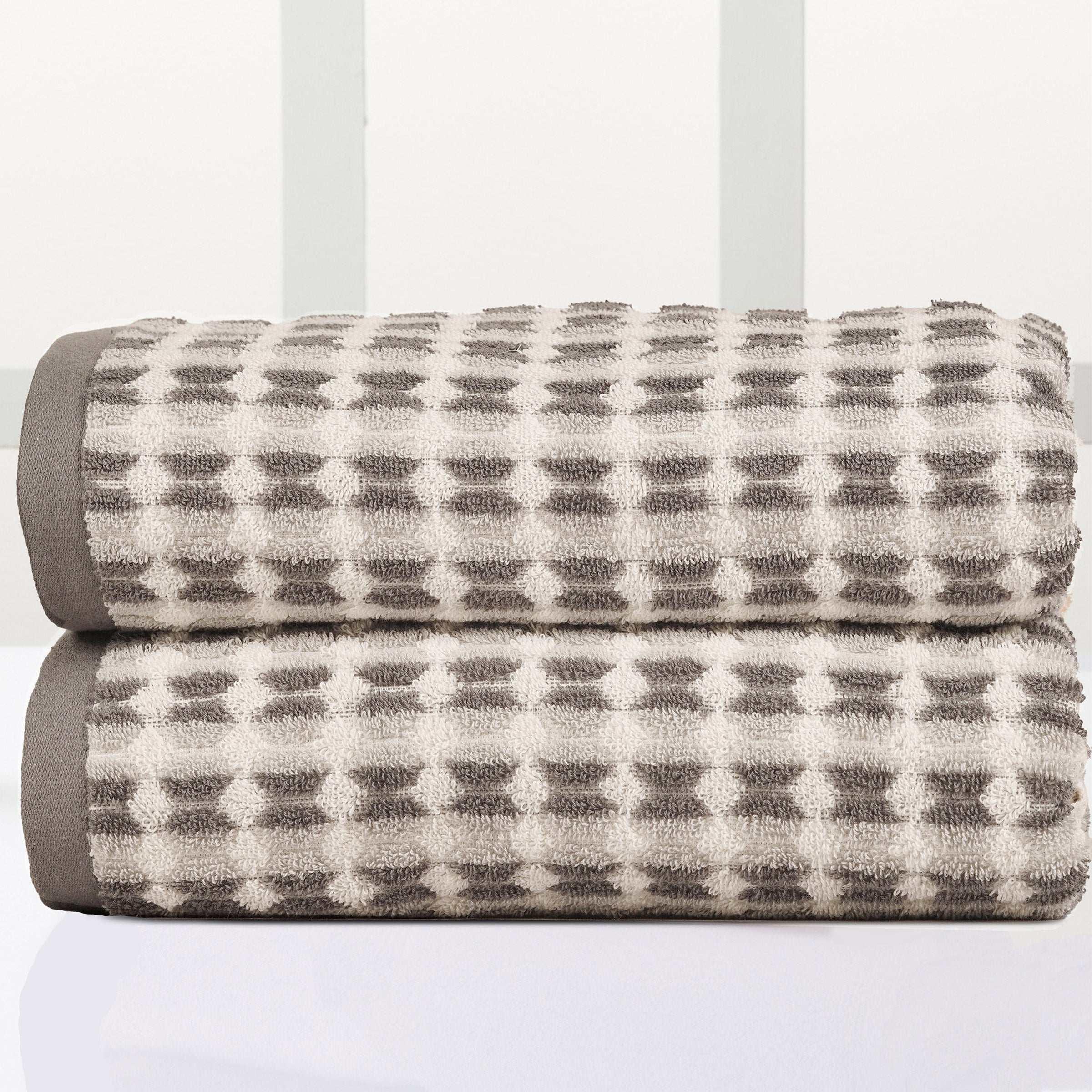 Striped Bath Towel, 2-pack - USA MEGA SHOP