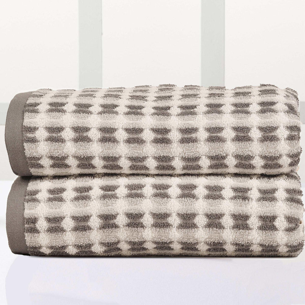 Striped Bath Towel, 2-pack - USA MEGA SHOP