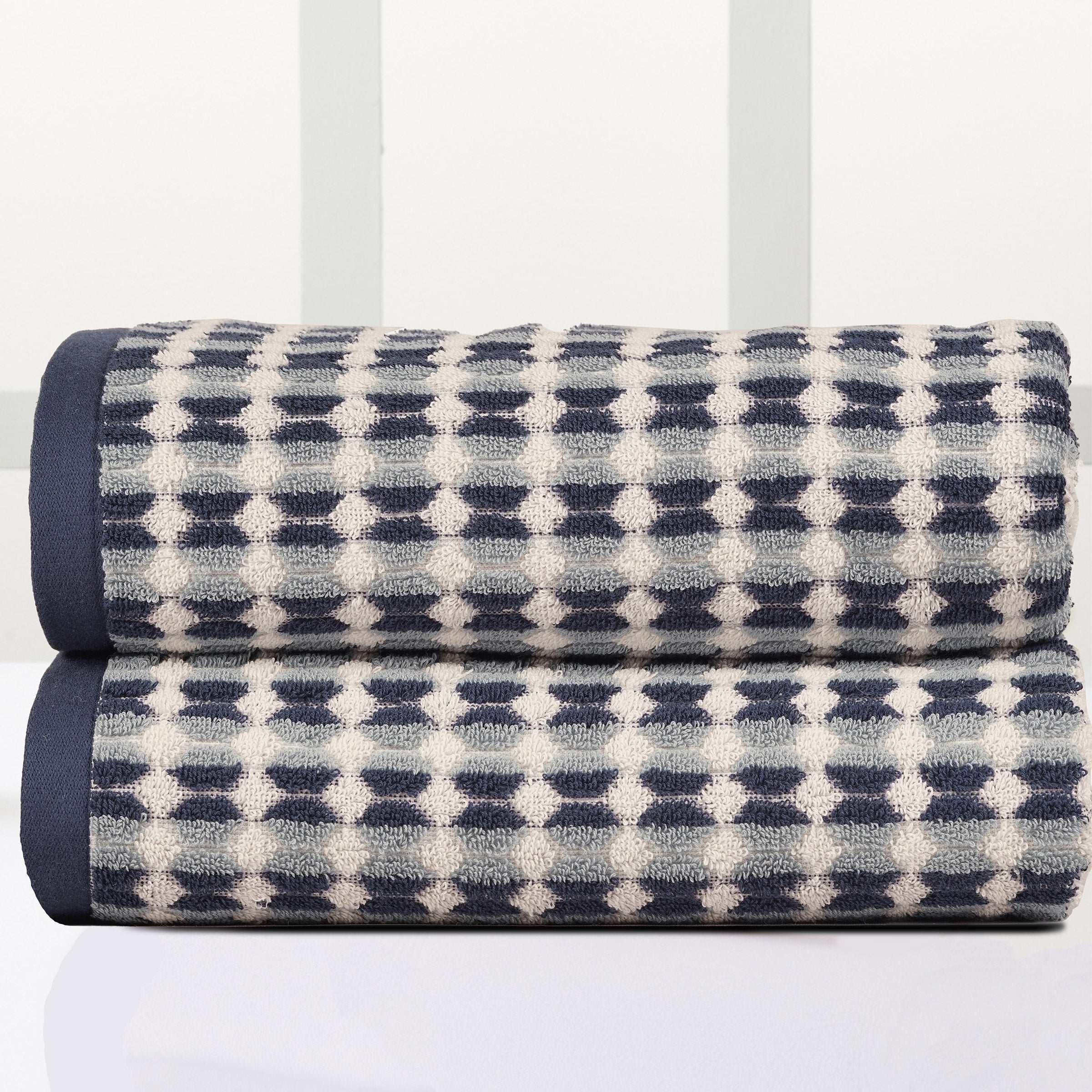 Striped Bath Towel, 2-pack - USA MEGA SHOP