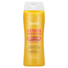 Suave Citrus Blossom Exfoliating Body Wash & Scrub With Glycerin & Vitamin E, 18 FL OZ
