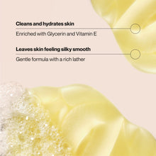 Milk & Honey body wash lather on skin, rich yellow foam