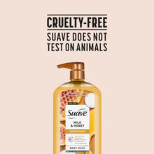 Milk & Honey body wash pump bottle with cruelty-free claim