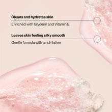 Moisturizing body wash lather on hands with bubbles