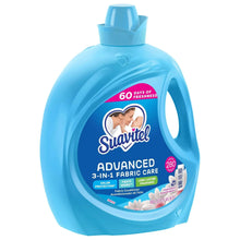 Blue fabric conditioner bottle with flip-top cap and front label, 60-day freshness