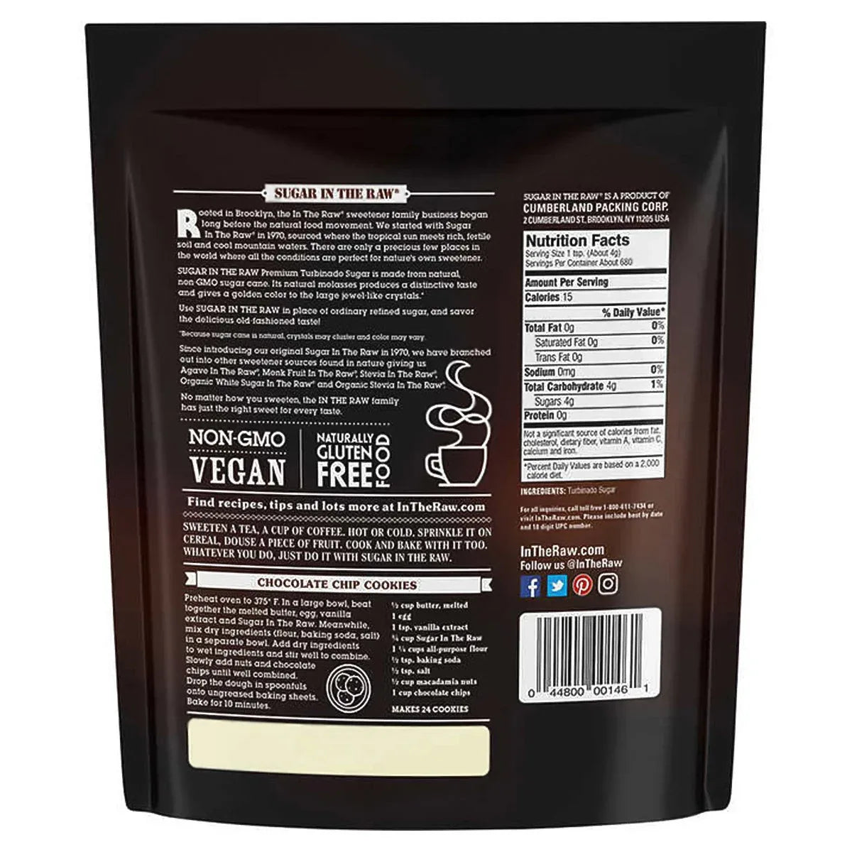 Sugar In The Raw, Turbinado Cane Sugar, 96 oz - USA MEGA SHOP