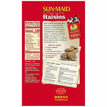 Sun-Maid raisins pouch with front label and serving info