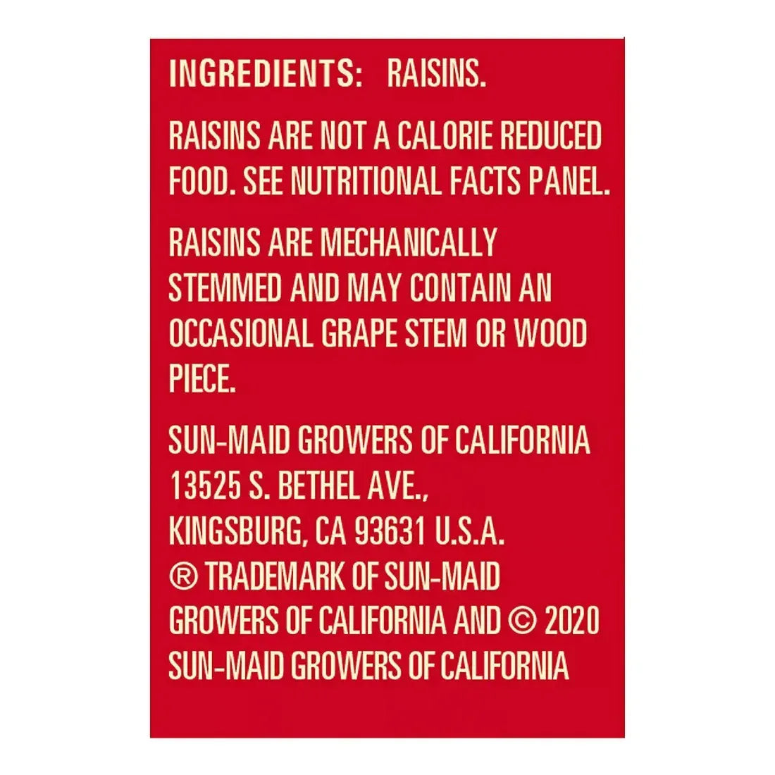 Sun-Maid California Sun-Dried Raisins, 2 pk./2 lbs.