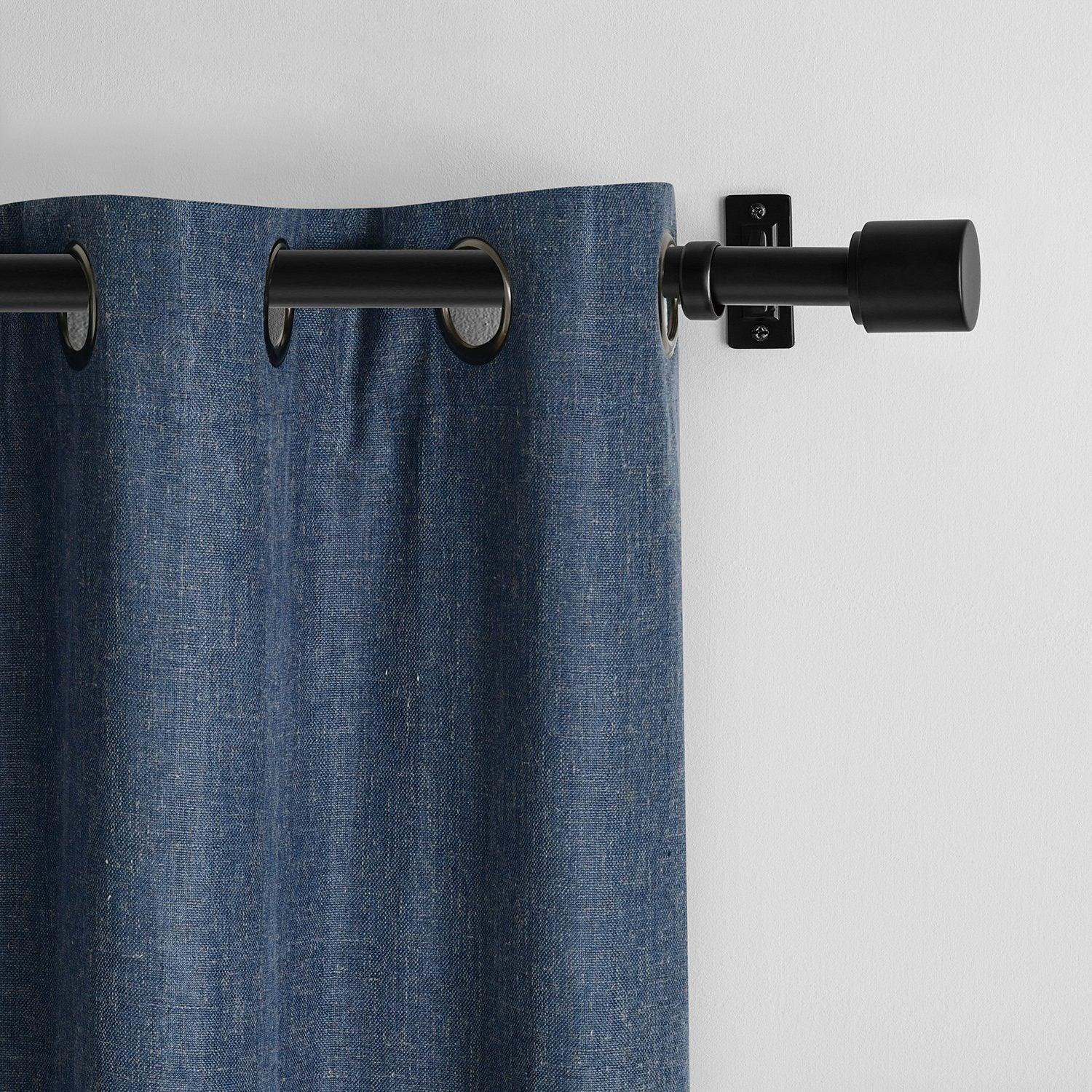 Sun Shield Chalmer Linen Blend 100% Blackout Panel Curtains (Pair) 7' to 9' Options