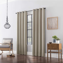 Room-darkening grommet curtains, light beige, hanging panels (2-pack)