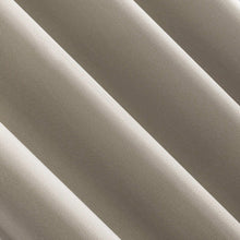 Light beige curtain fabric close-up with smooth weave and subtle sheen