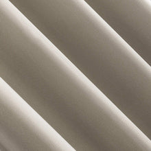 Room-darkening grommet curtains, 2-pack fabric close-up in light beige with smooth folds